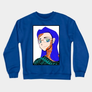 blue is the warmest color in selfie love ecopop Crewneck Sweatshirt